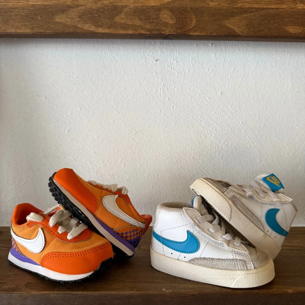 Nike Waffle Trainer 2 SE TD Toddler Sneakers Size 4C Purple DJ8047-800